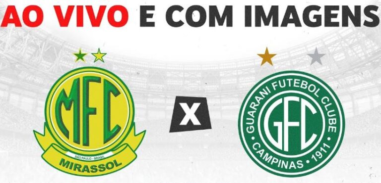Onde assistir Mirassol x Guarani AO VIVO – Taça Independência